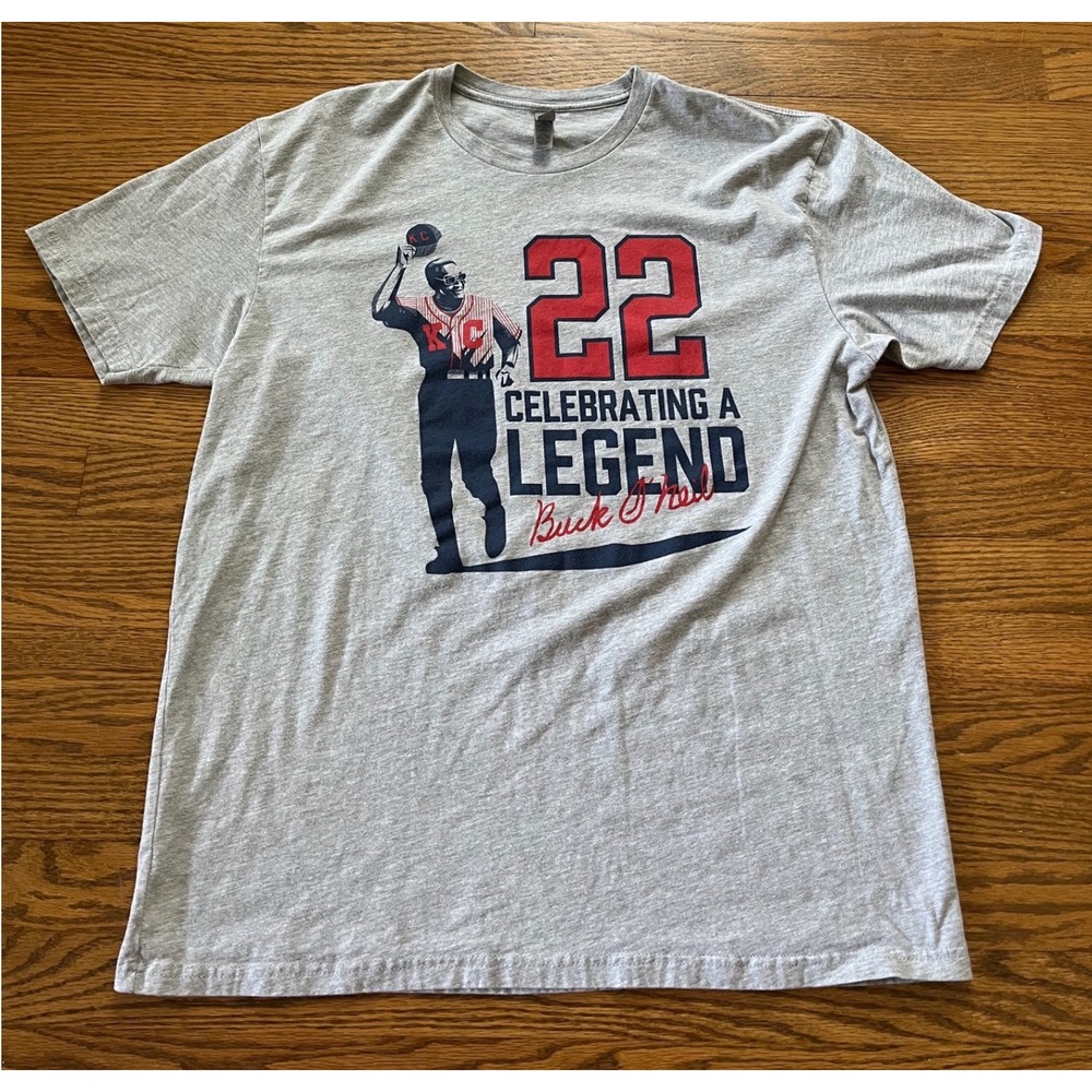 Negro Leagues Baseball Museum Buck O'Neil T-Shirt XL Gray Kansas City Monarchs